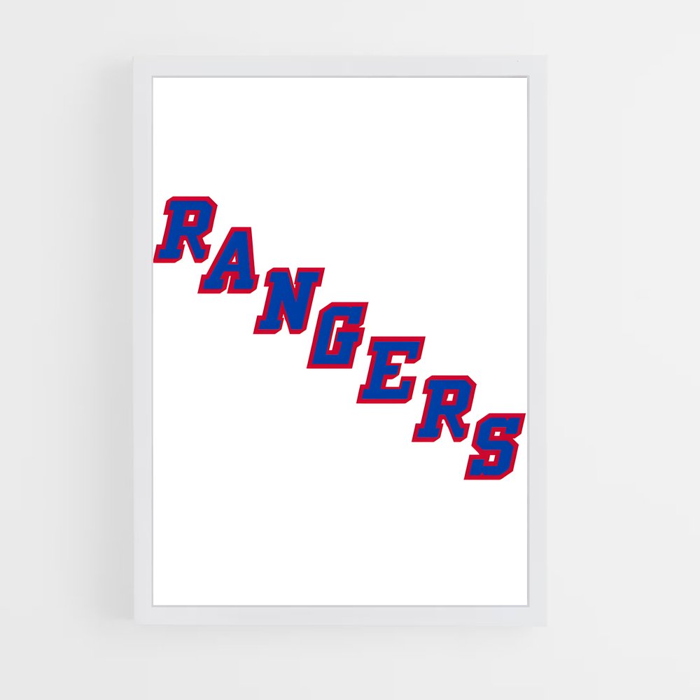 Poster New York Rangers Design iconique – affiche Hockey sur glace (vue 3)